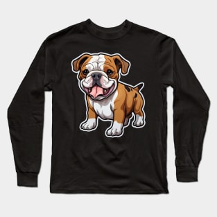 Cute Bulldog Dogs Funny English Bulldog Long Sleeve T-Shirt